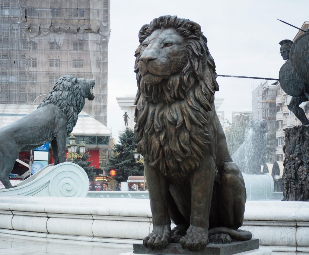 Lion at Fountain in Skopje